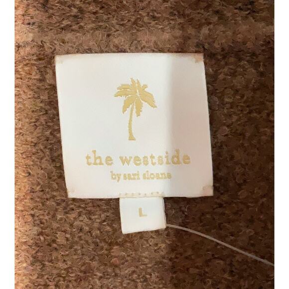 NWT The Westside Luna Boucle Light Brown Wool Blend Knit Sweater SOFT Large - Picture 4 of 5